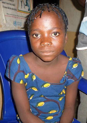A young girl at the Stephen Center in Nigeria.