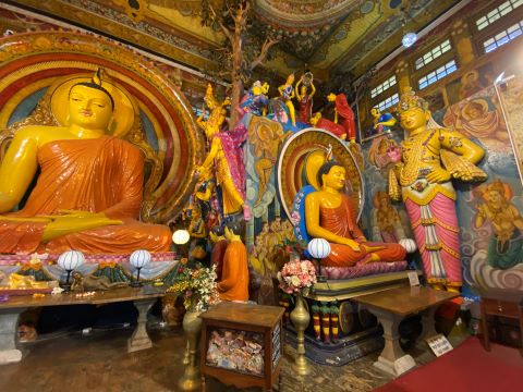 A Buddhist temple in Sri Lanka