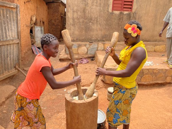 Two young women in Benin.
