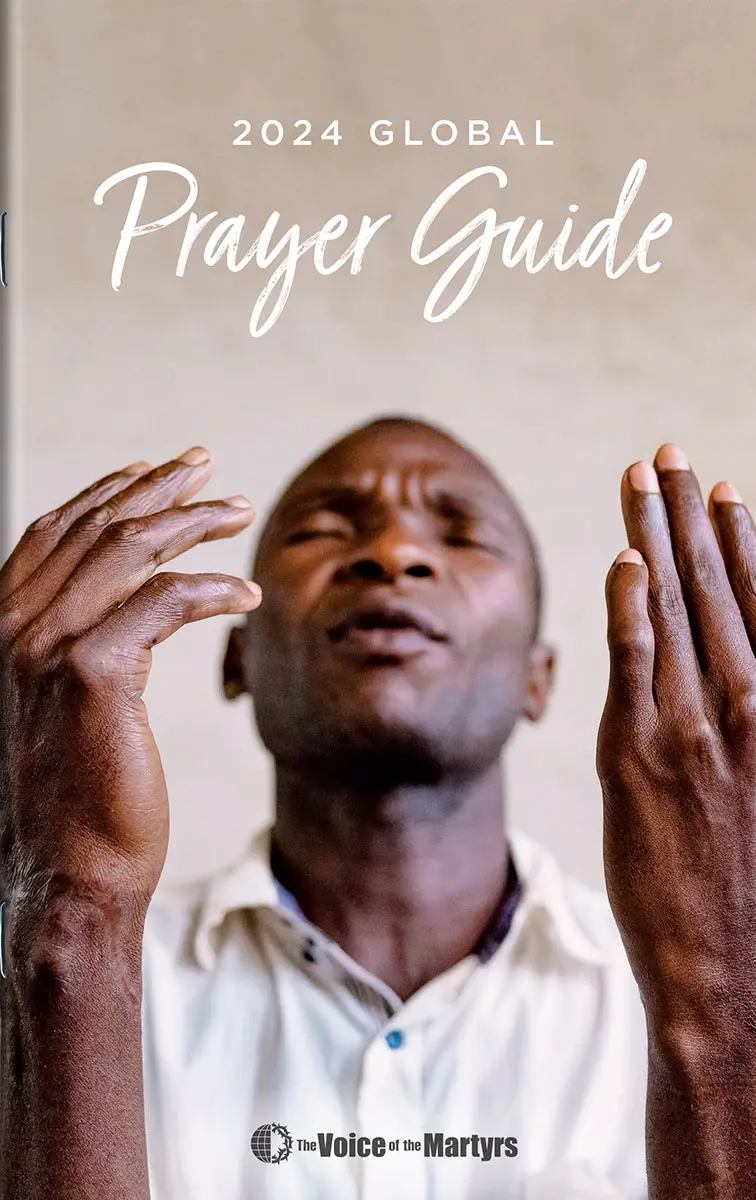 Front cover of prayer guide