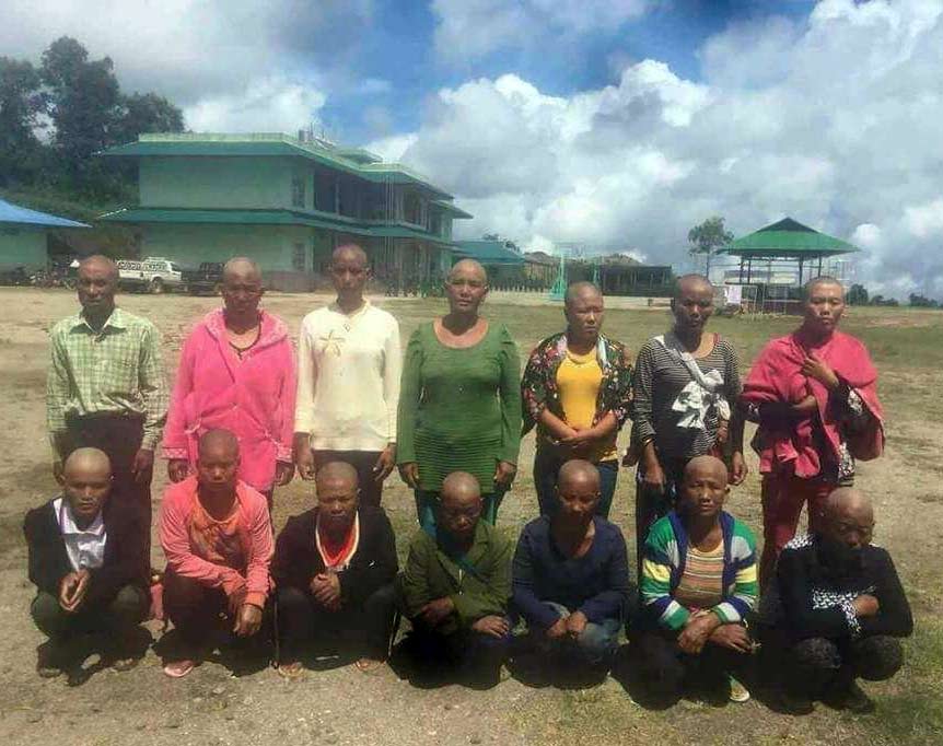This group of believers was also arrested by the Wa State Army. Before they were released, their captors shaved their heads.