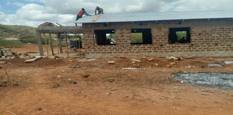 The new church under construction