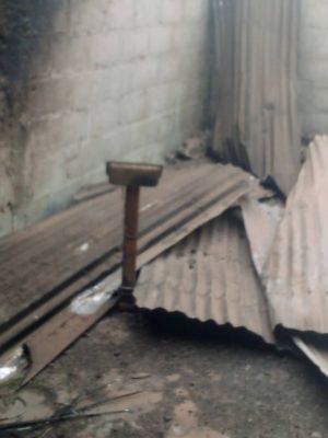 Islamist militants destroyed the roof and parts of this church in Togo.