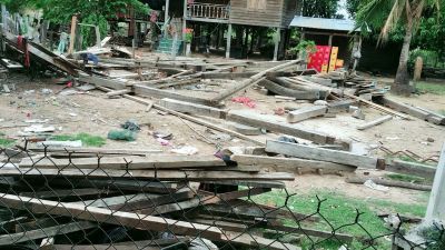 Villagers in Laos destroyed this home when its Christian owners would not recant their faith.