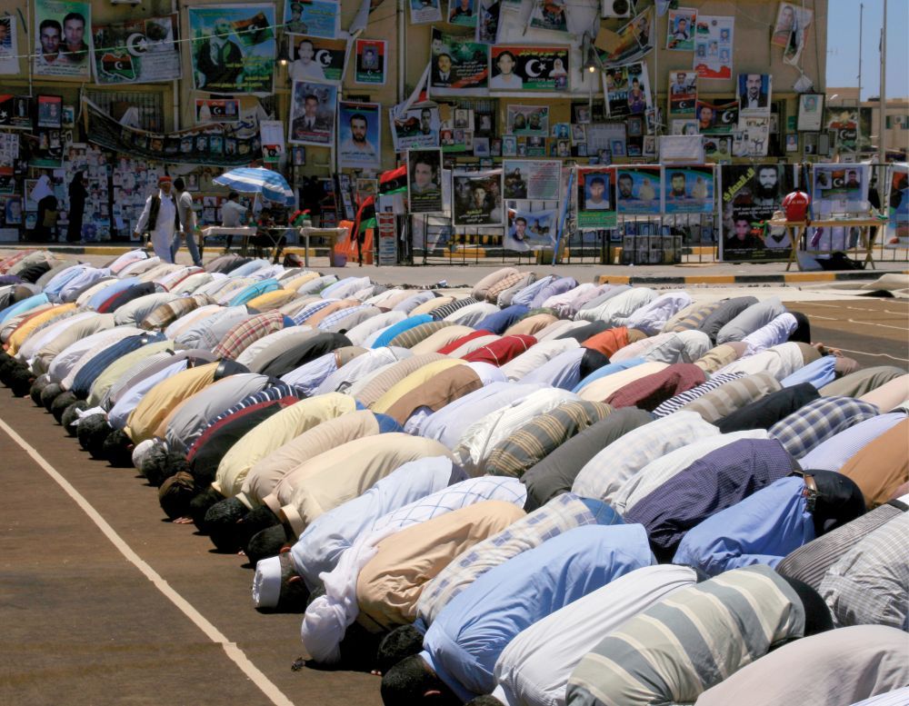 97% of Libyans are Sunni Muslims and it is illegal to convert to Christianity.
