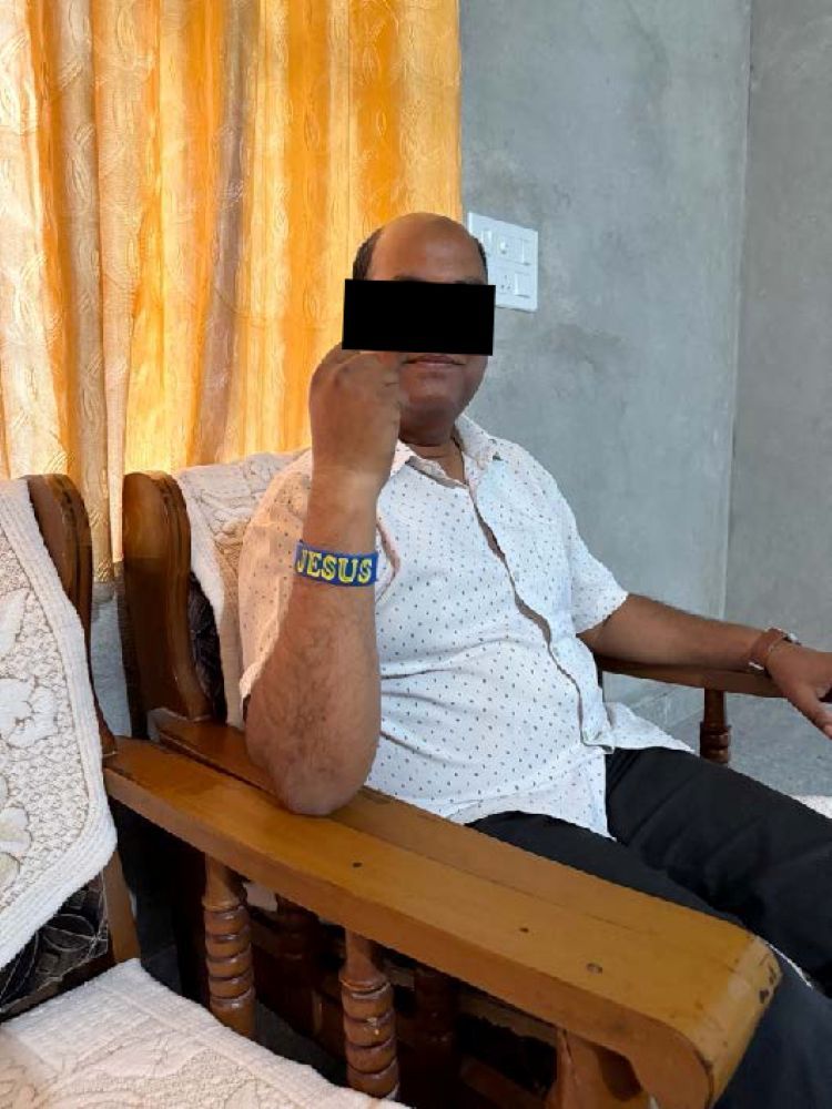 This pastor, whose church had to stop meeting because of surveillance and threats by Hindu radicals, wears a wristband with the name of Jesus. "That is my identity and faith," he said. "I am not ashamed."