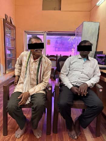 Brother Nikhil (left) and Pastor Pratap (right) were attacked by a Hindu mob during a private prayer gathering.