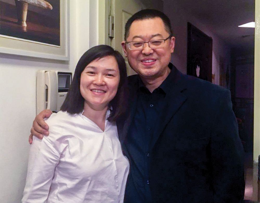 This photo shows Pastor Wang Yi with his wife before his imprisonment. His family has had severely limited access to information about Wang's condition in prison.