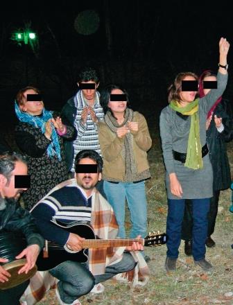 Christians from a house church in Iran meet to worship secretly