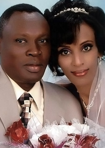 The wedding photo of Meriam Ibrahim and Daniel Wani. (Photo credit: Gabriel Wani)