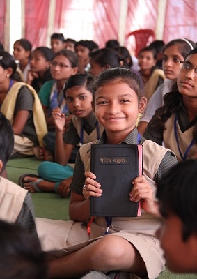 VOM provides Bibles to children in India to help them grow in their faith and be ready to face persecution.