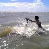 A new Rohingya convert is baptized.