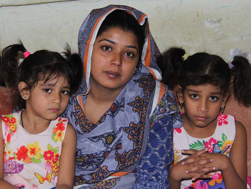 Sana's father was killed in the Quetta church bombing.