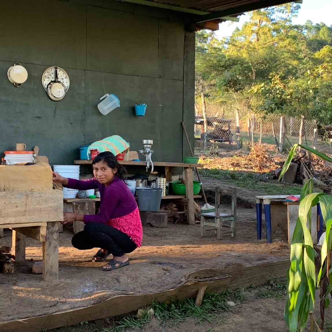 This woman was kicked out of the community, along with eight other Christian families.