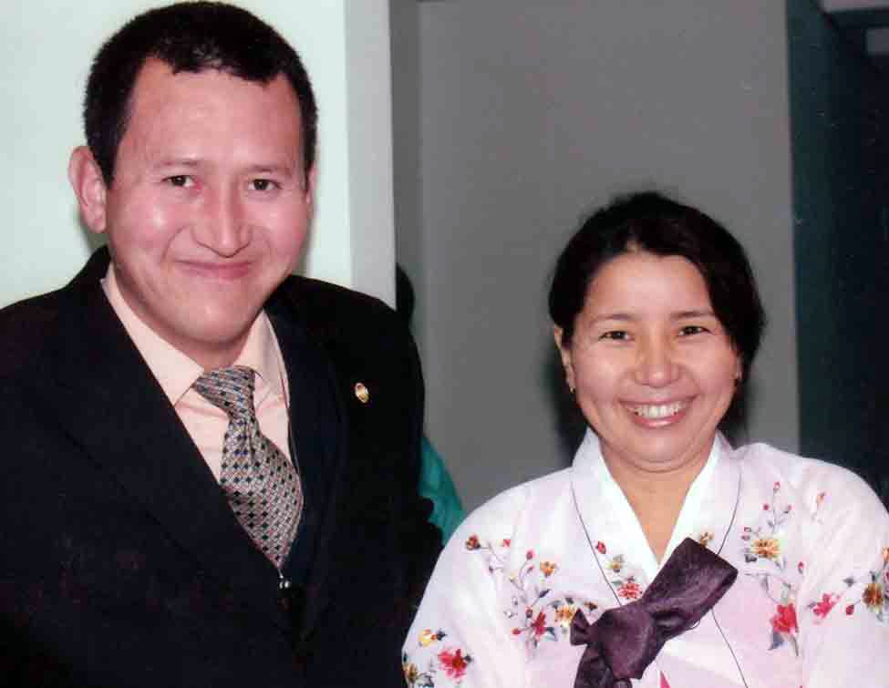 Bakhrom and his wife before he was arrested. He could be released in April 2020.
