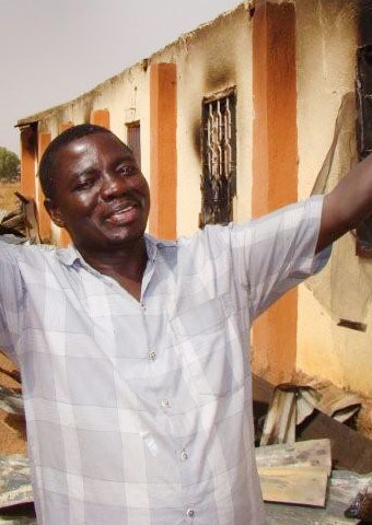 A pastor of a Nigerian church that was burned down continues to praise God.