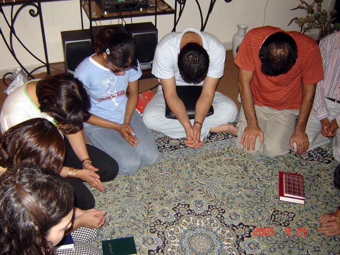 Christians in Iran meet in small cell groups secretly in homes.