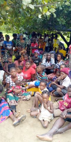 Displaced Christians are living in camps while waiting to seek refuge in a safer area of Mozambique.