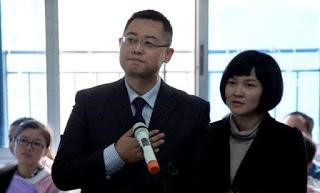 Pastor Wang Yi, prior to his imprisonment, with his wife Jiang Rong.