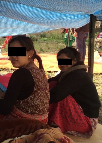 A Nepali field staff worker and his family are now living tents following the April 25 earthquake that destroyed their home