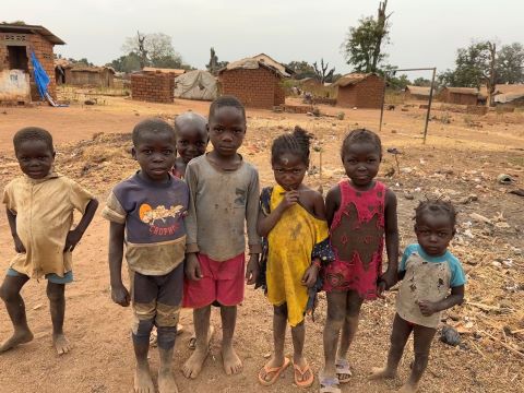 Children in a CAR camp for internally displaced people