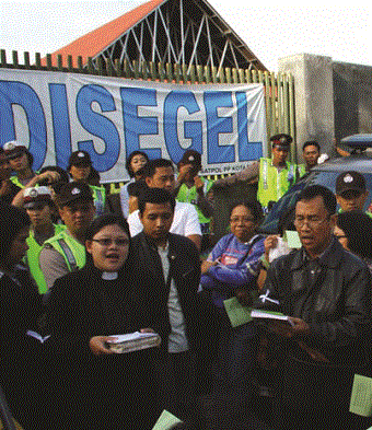 This Indonesian church was declared "disegel," or sealed, but Christians continue to meet despite such closures.