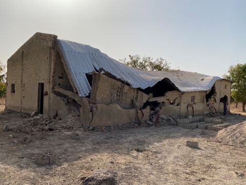 One of the hundreds of churches in Burkina Faso recently destroyed by Islamic militants.