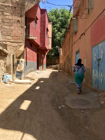 An isolated street in Morocco