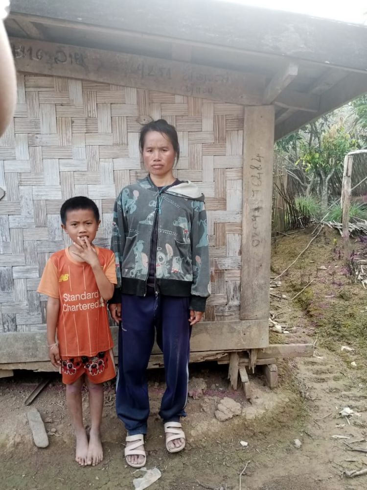 Kaew and her son