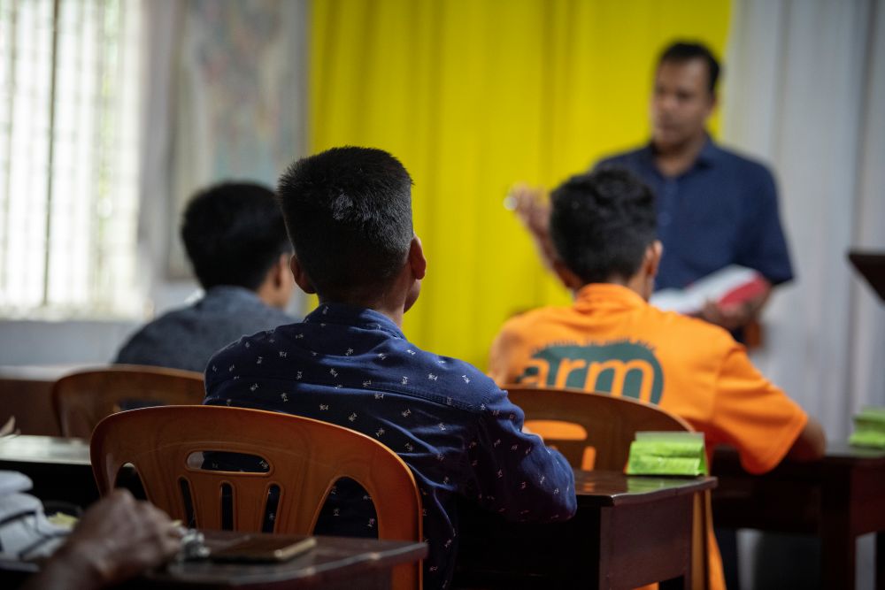Young men attend Bible training to prepare them to serve their people in the Hill Tracts district.