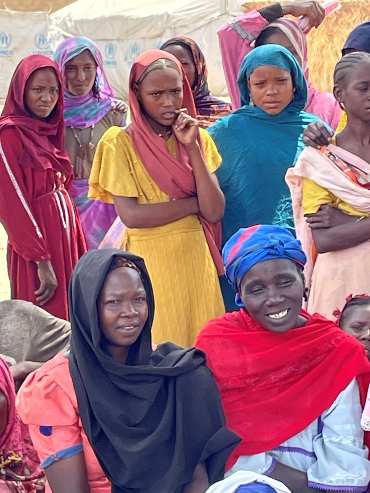 Some of the Christian women at the Birao refugee camp.