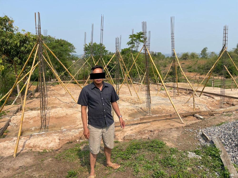 Pastor Wang was arrested as the congregation began to lay the building foundation.