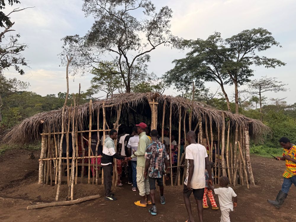 This remote jungle church recently held its first baptism service.