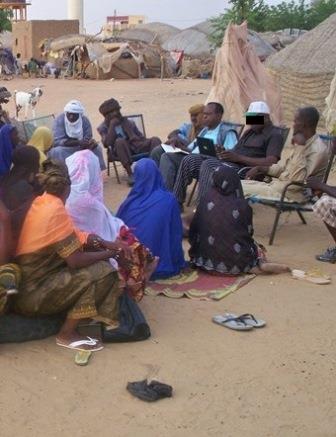 Senegalese people meet together to discuss the Bible