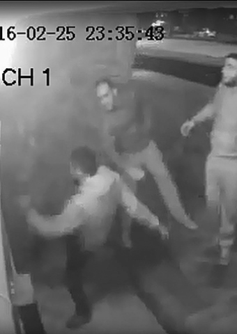 Security footage shows an attack on a church in Turkey.