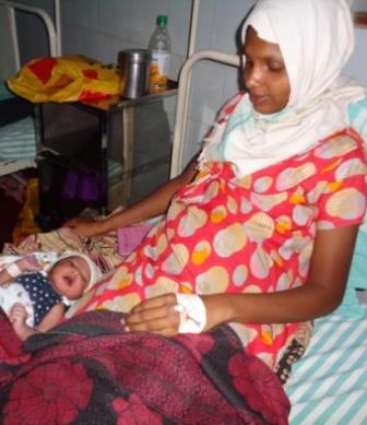 "Ahanti" and her baby are doing well after an attack on her church in India on April 15.