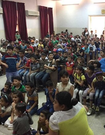 Christians lead a children's ministry to refugee children in the Middle East