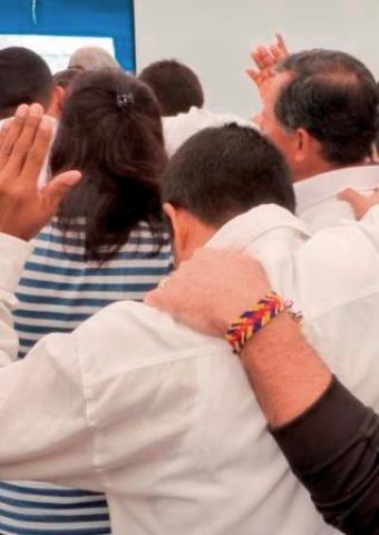 Christians worshiping together in Colombia