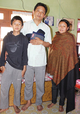 Pastor Limbu with his family.